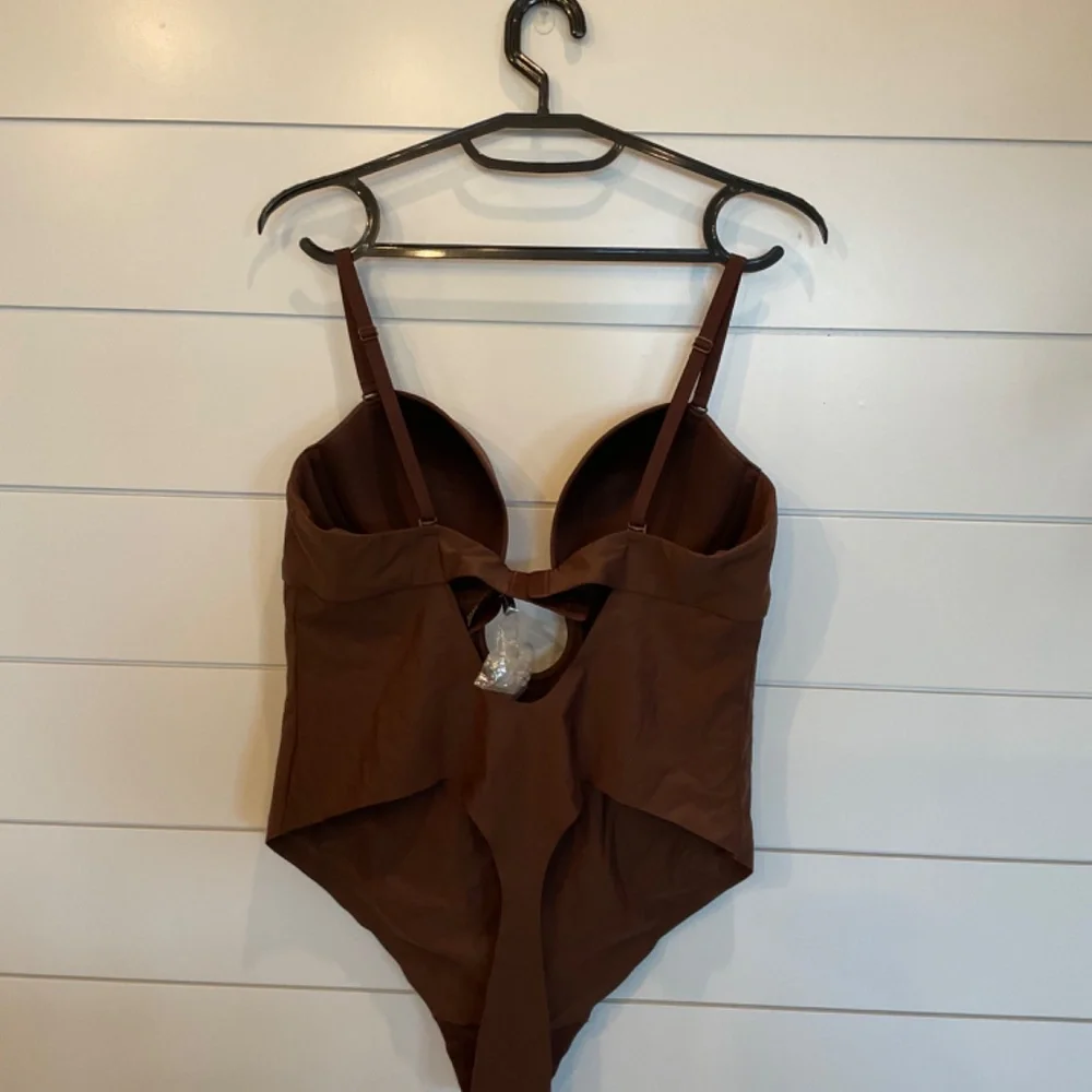 SKIMS Brown Sculpting One-Piece Bodysuit